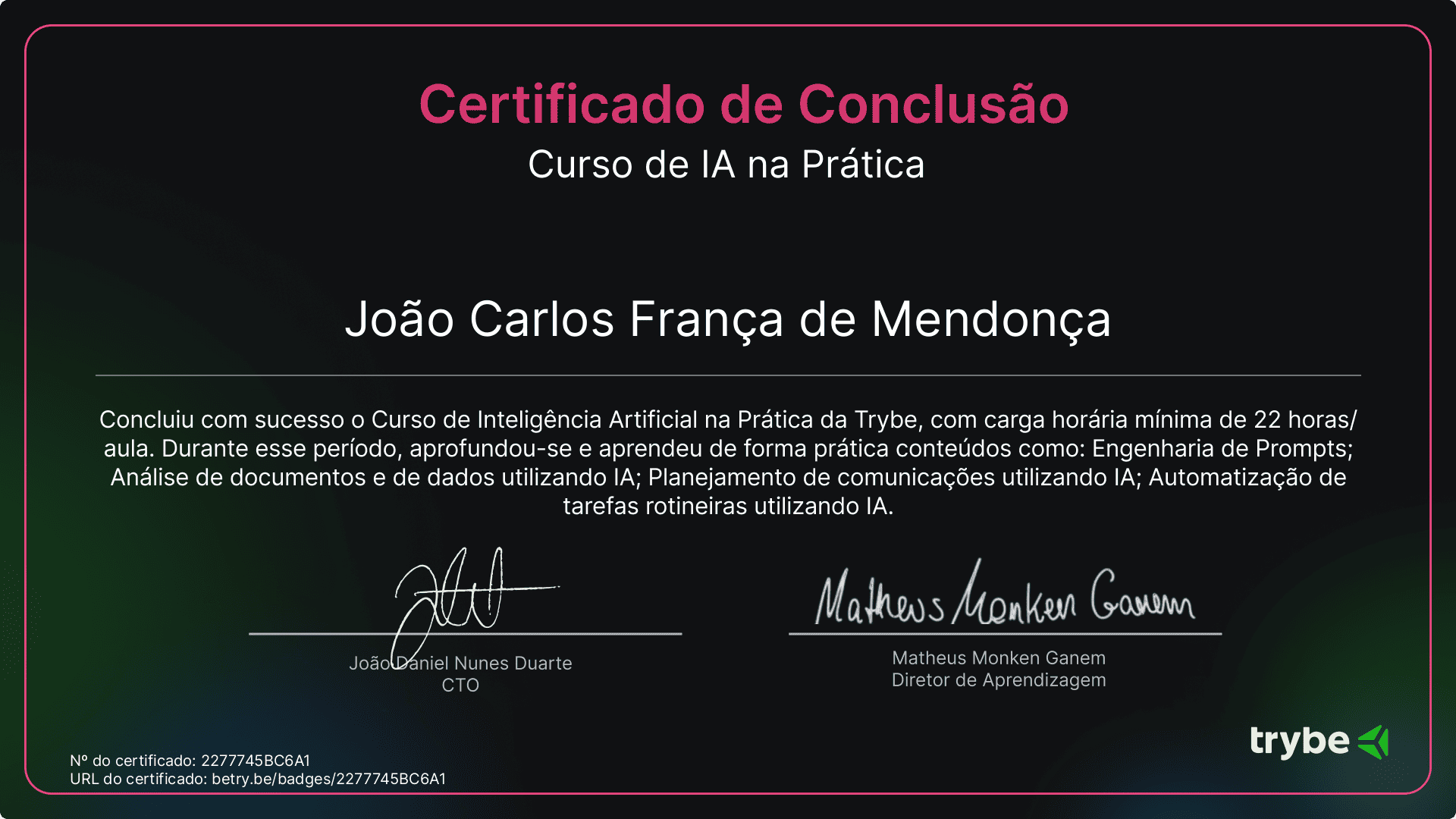 Certificate
