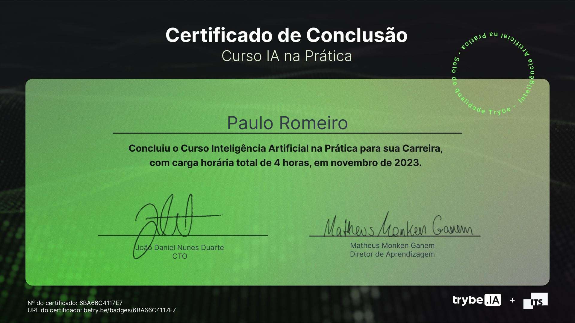 Certificate