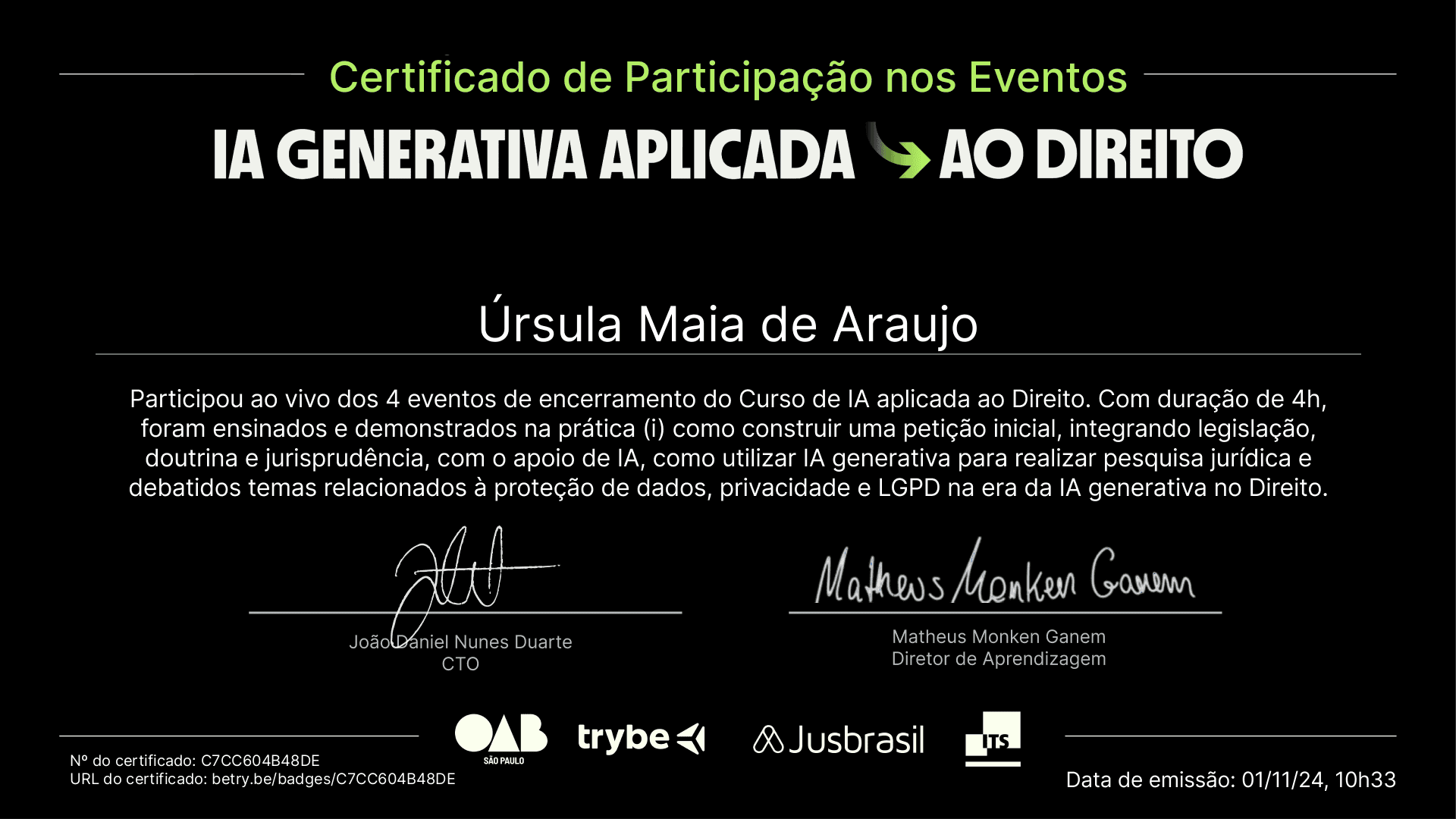 Certificate