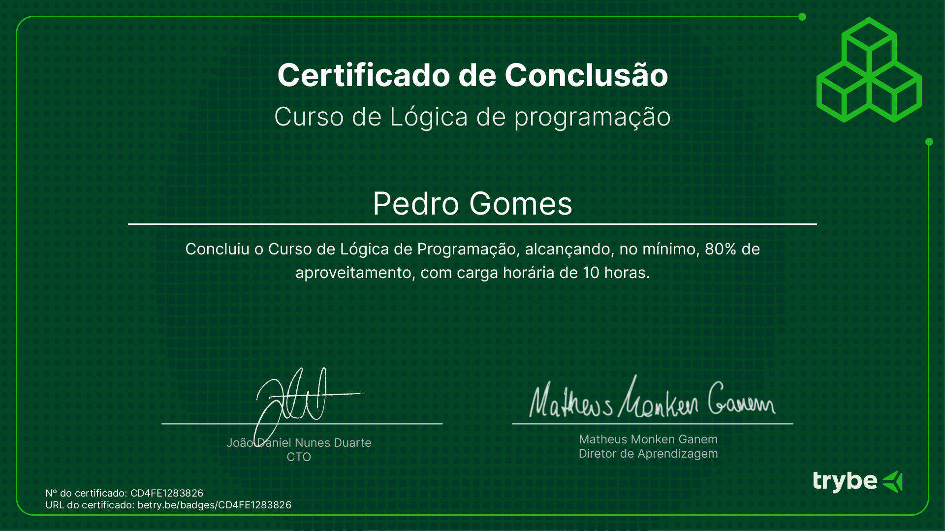 Certificate