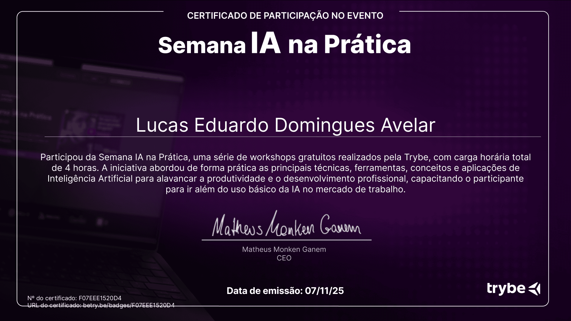 Certificate
