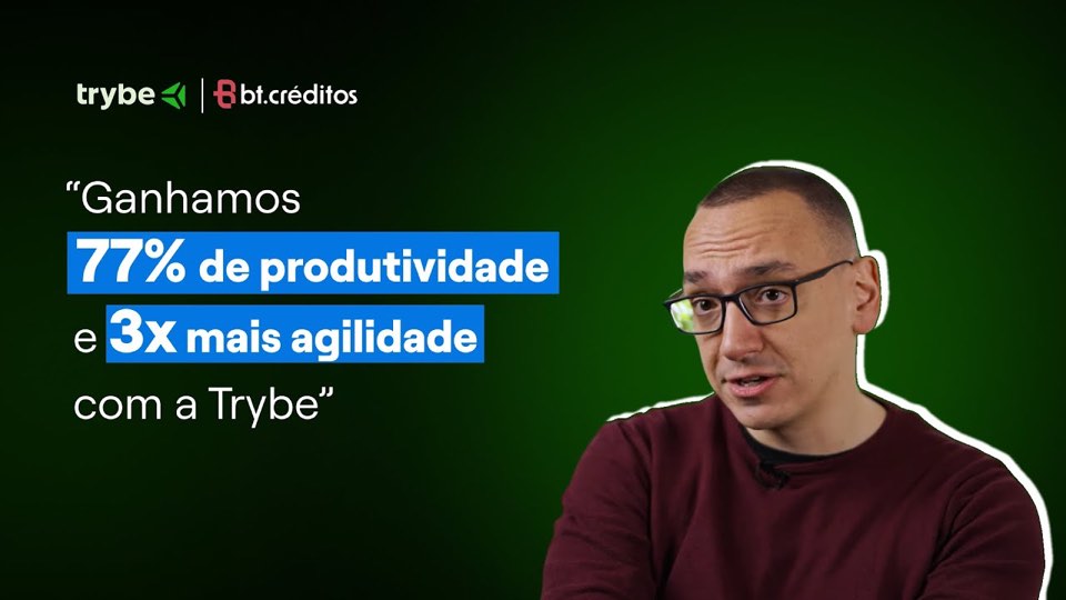 Capa do vídeo do case da BT Créditos com a Trybe